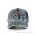 Fashion snow washing denim baseball cap